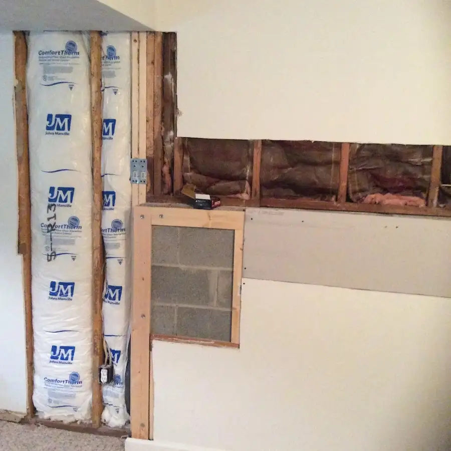Wall insulation replacement during Contents Cleaning & Restoration in Lehighton